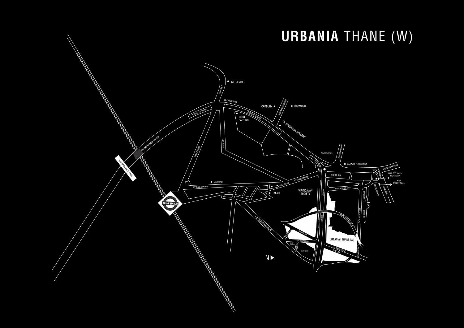 Rustomjee Urbania Location Map
