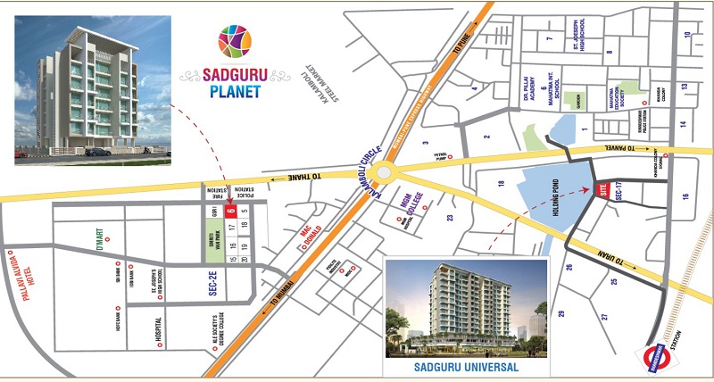 Sadguru Universal Location Map