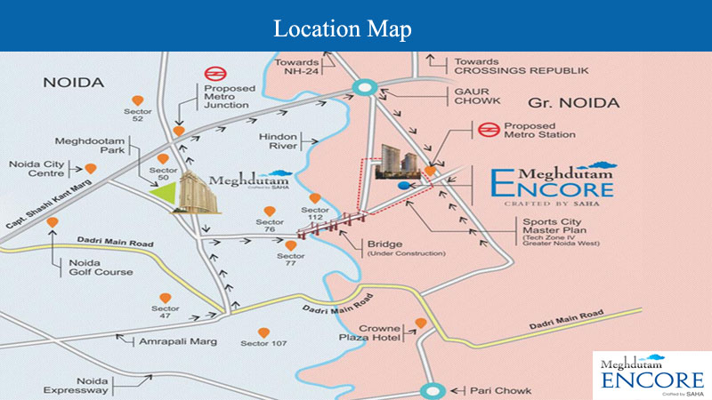 Saha Meghdutam Encore Location Map