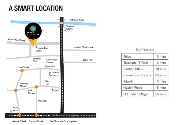 Saheel Fortune Park Phase 1 Location Map