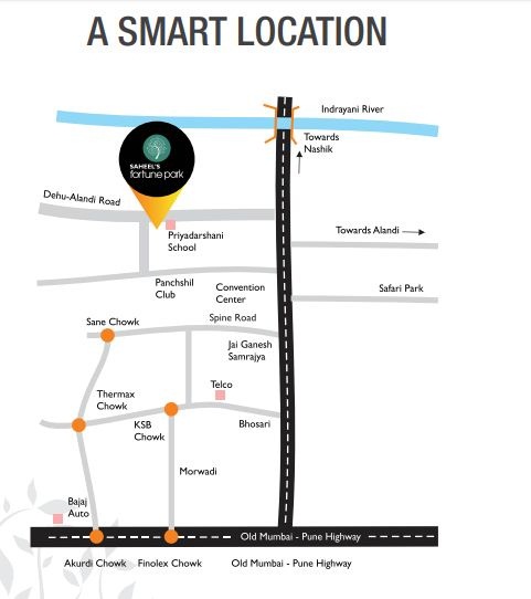 Saheel Fortune Park Phase 2 Location Map