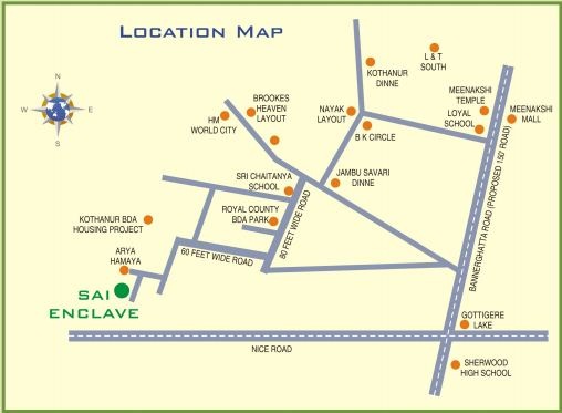 Sai Enclave Location Map