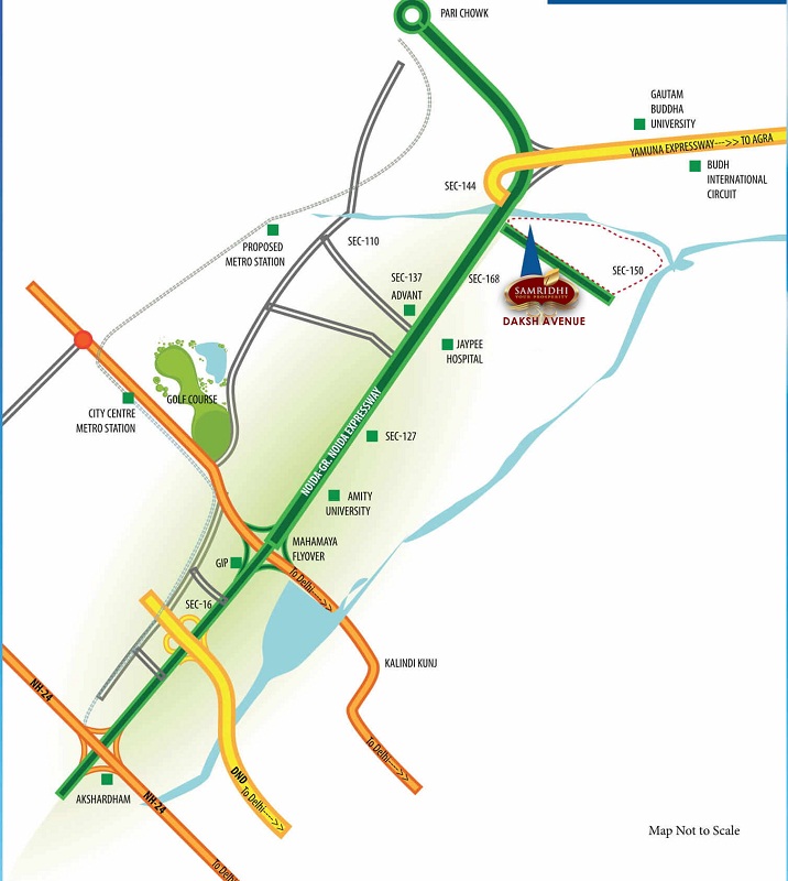 Samridhi Daksh Avenue Location Map
