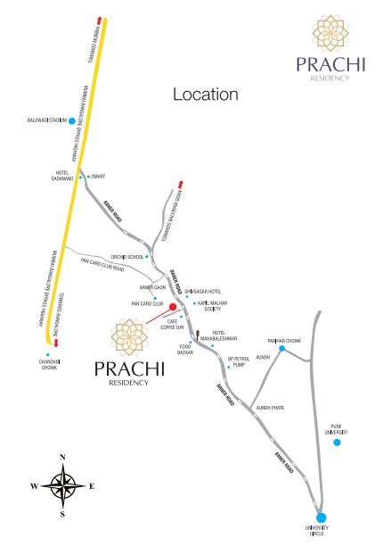 Sancheti Prachi Residency Location Map