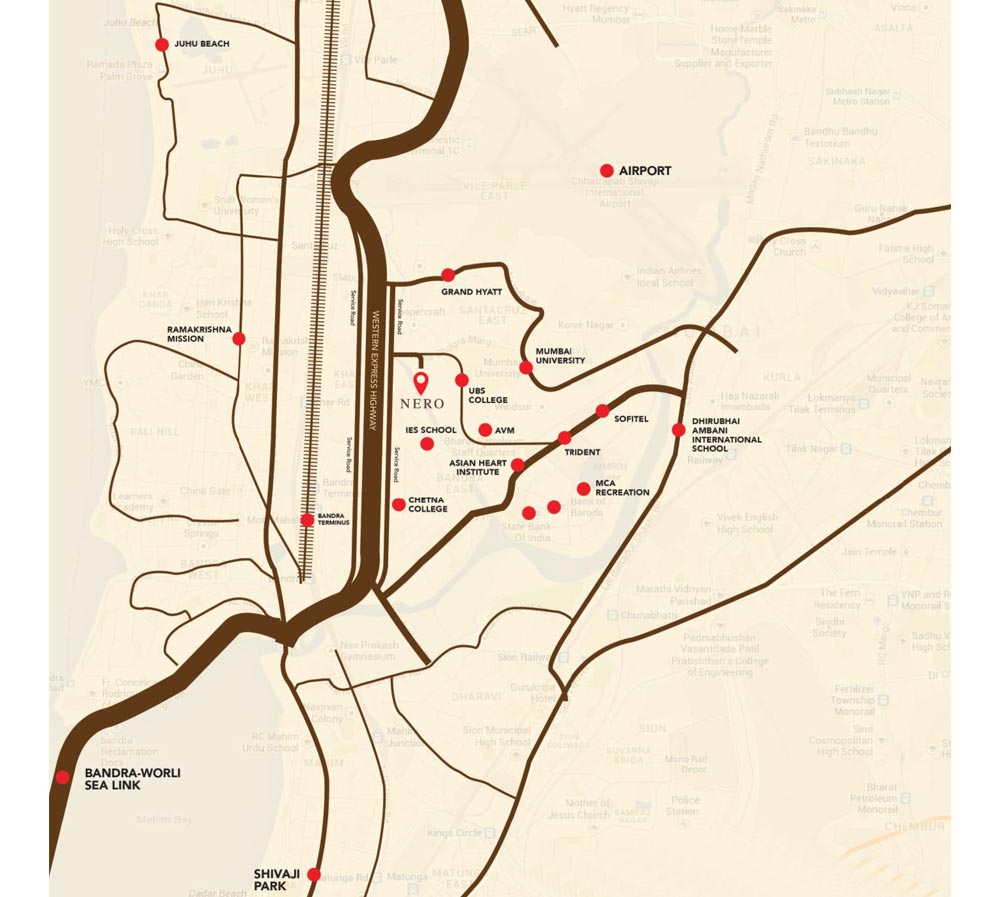 Sangam Nero Location Map