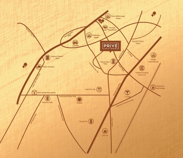 Sangam Prive Maison Location Map
