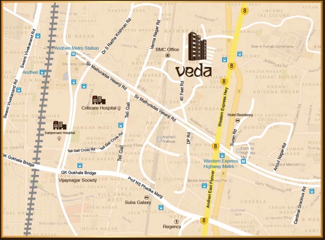 Sangam Veda Location Map