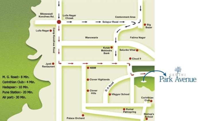Sankla Gemini Park Avenue Location Map
