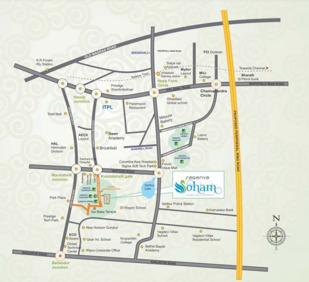 Saranya Soham Location Map