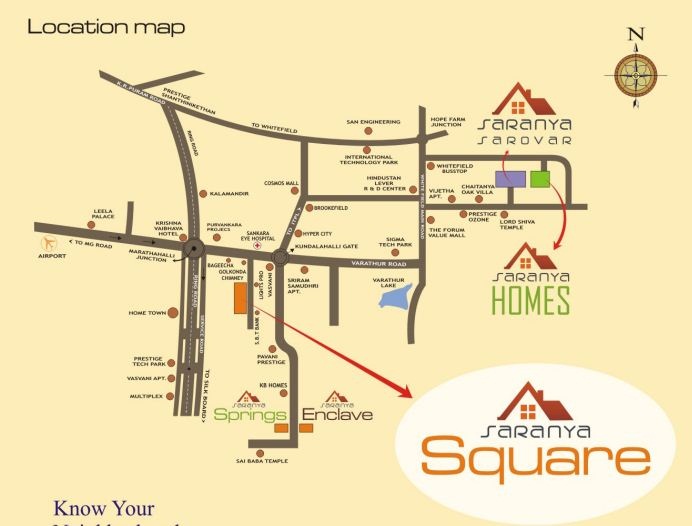 Saranya Square Location Map