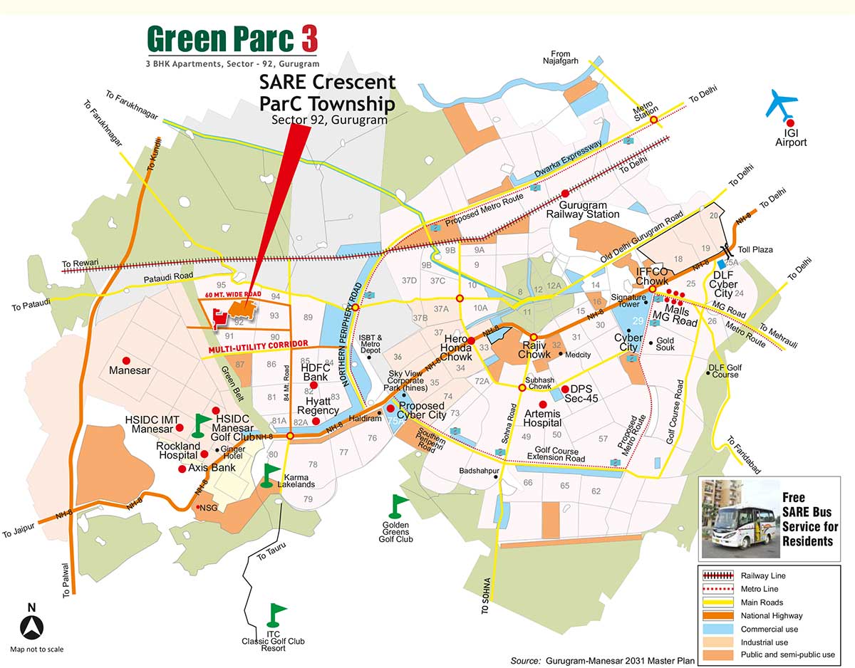 Sare Green Parc 3 Location Map