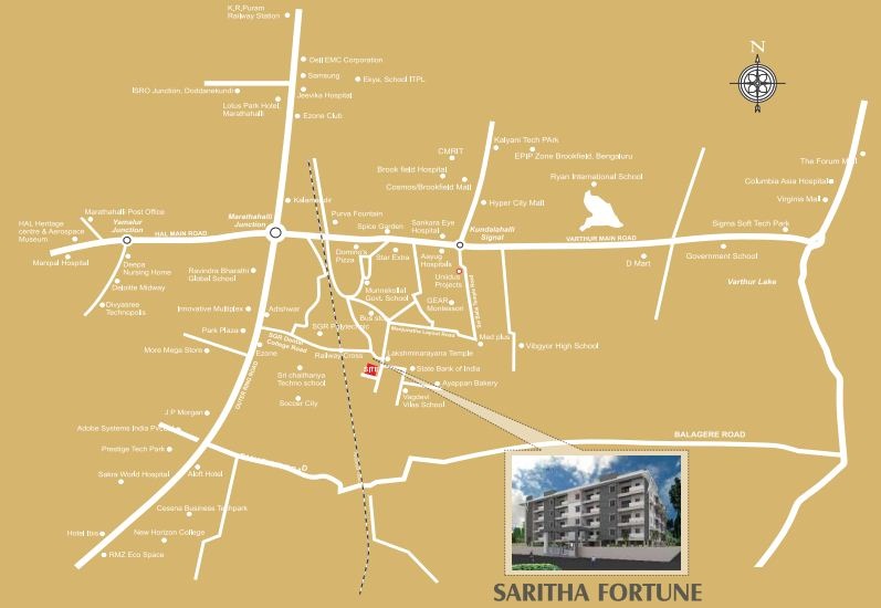 Saritha Fortune Location Map