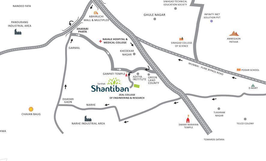 Sarthak Shantiban Location Map