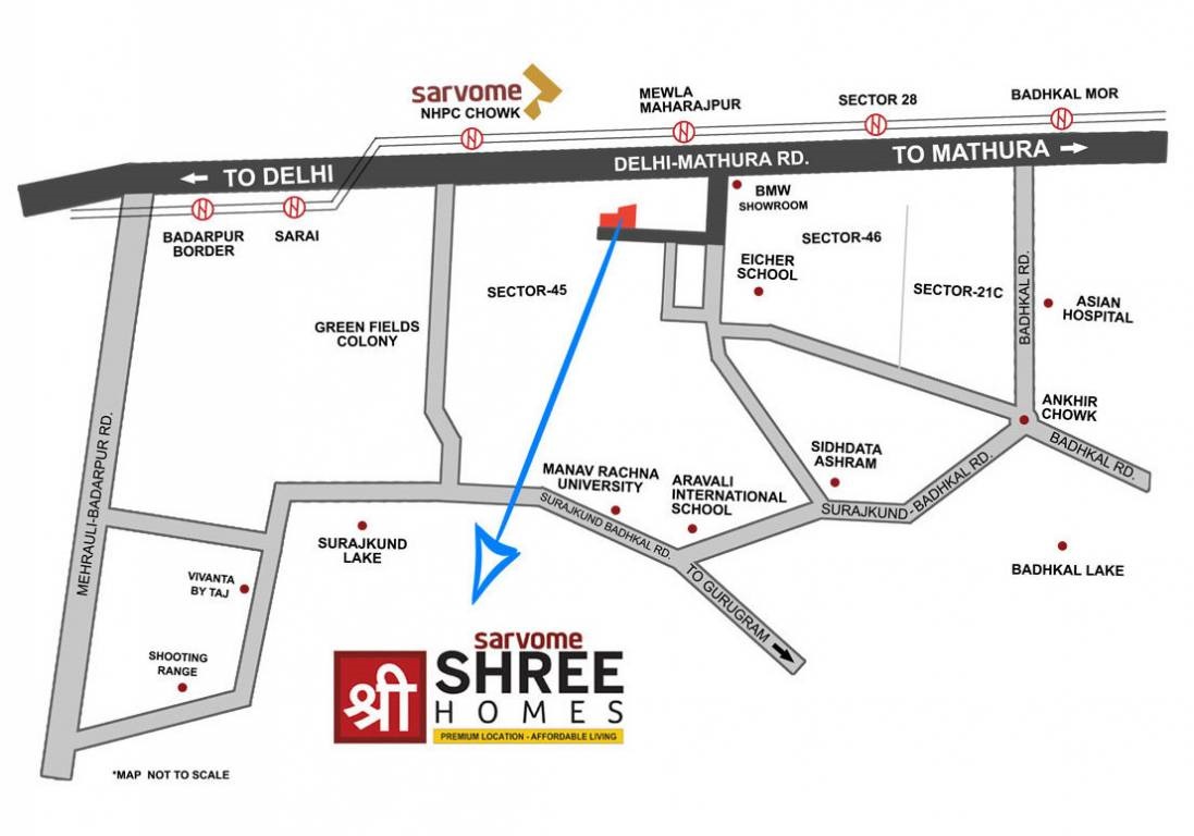 Sarvome Shree Homes Location Map