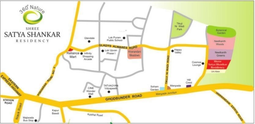 Satya Shankar Residency Location Map