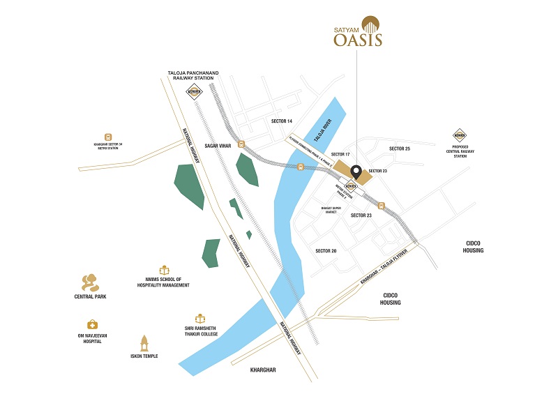 Satyam Oasis Location Map