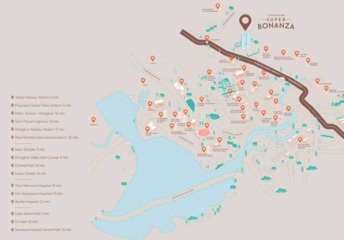 Satyam Regents Park Location Map