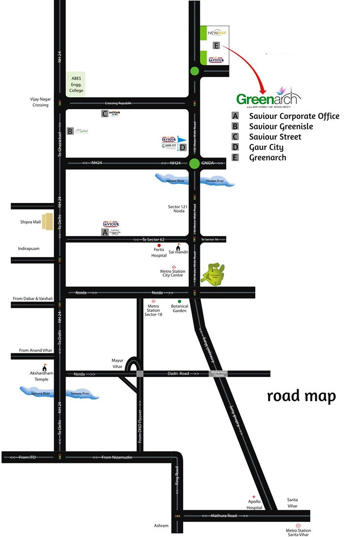 Saviour Greenarch Location Map