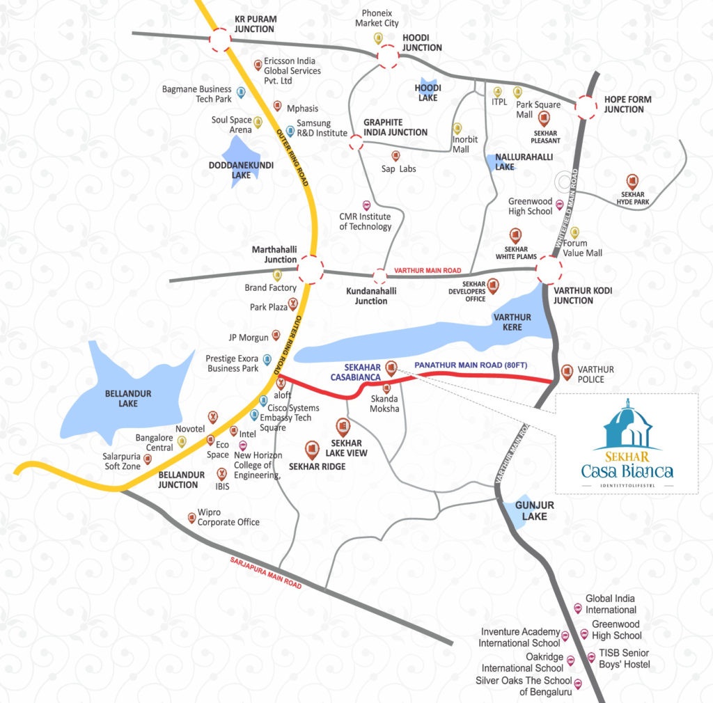 Sekhar Casa Bianca Location Map