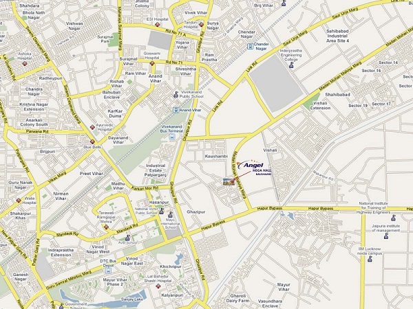 Sethi Angel Mega Mall Location Map