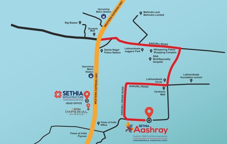 Sethia Aashray Location Map