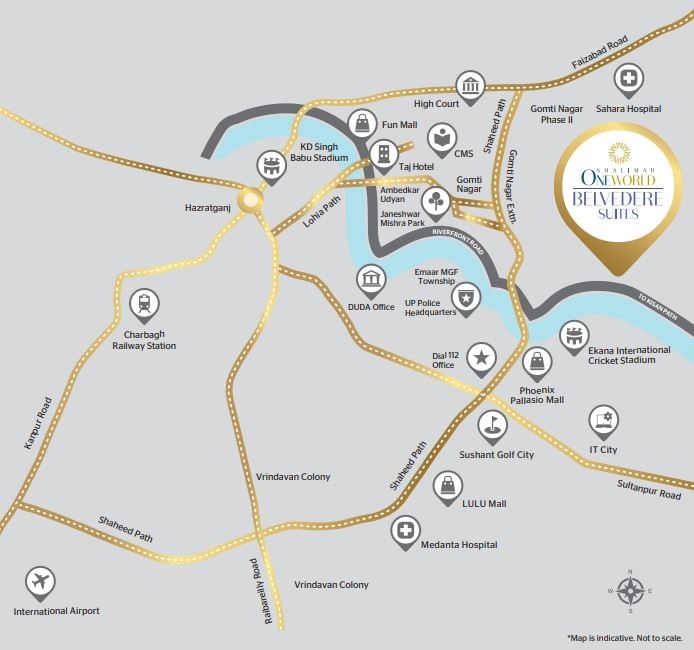 Shalimar Belvedere Suites Location Map