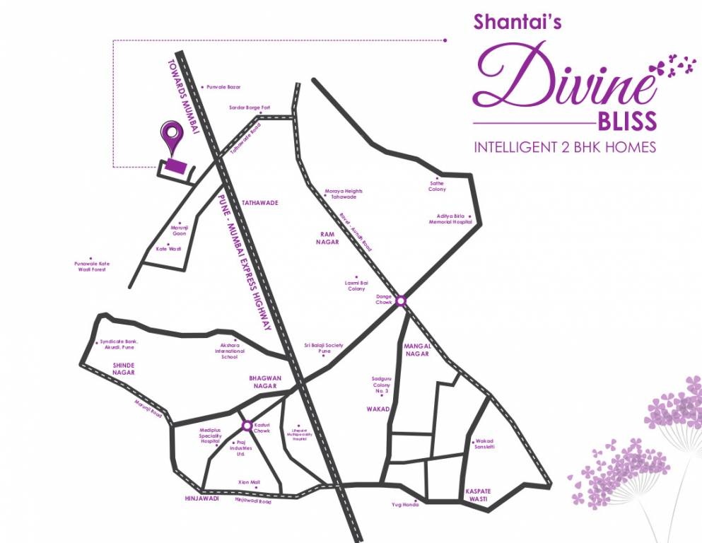 Shantai Divine Bliss Location Map