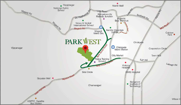 Shapoorji Pallonji Parkwest Location Map