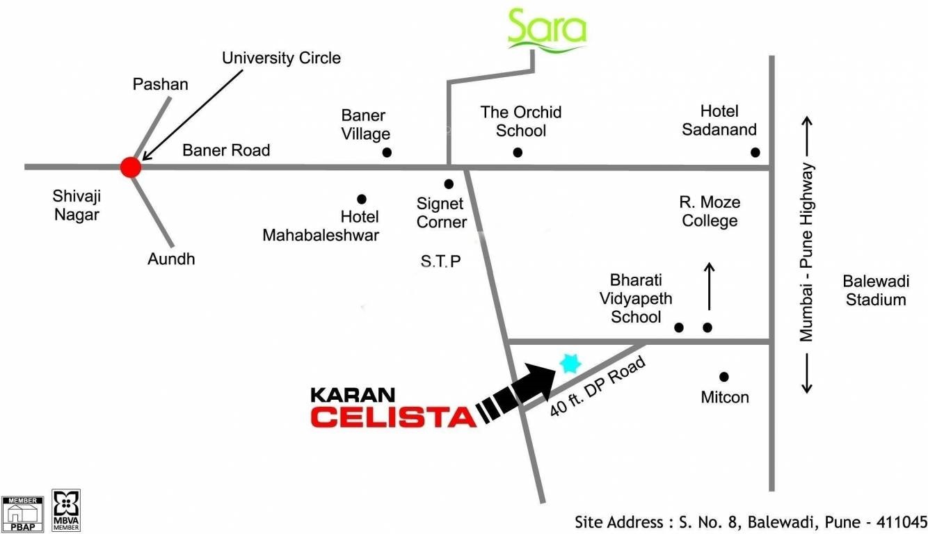 Sharada Celista Location Map
