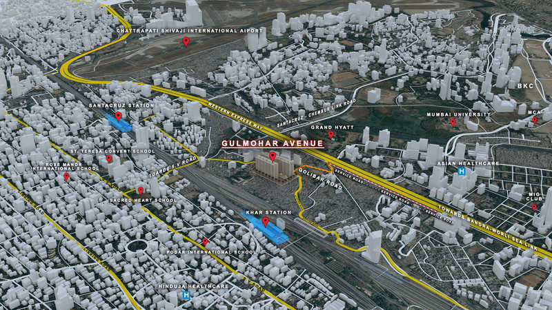 Shivalik Gulmohar Avenue Location Map