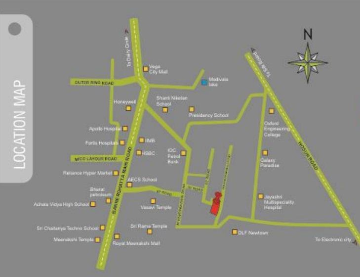 Shravanthi Paramount Location Map