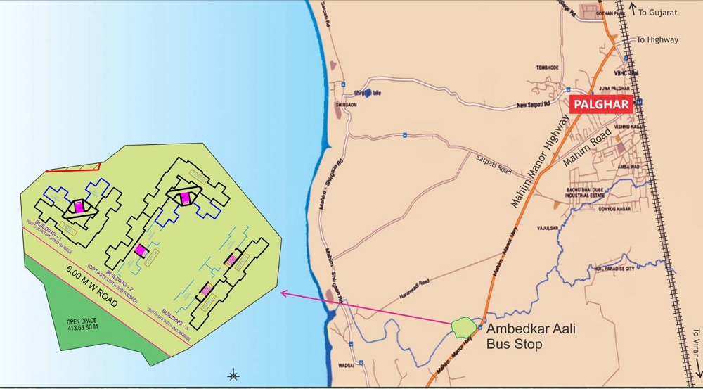 Shree Oshiyaji Mahim Garden Location Map