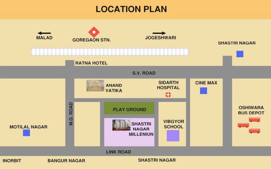 Shreedham Millenium Shastri Nagar Location Map
