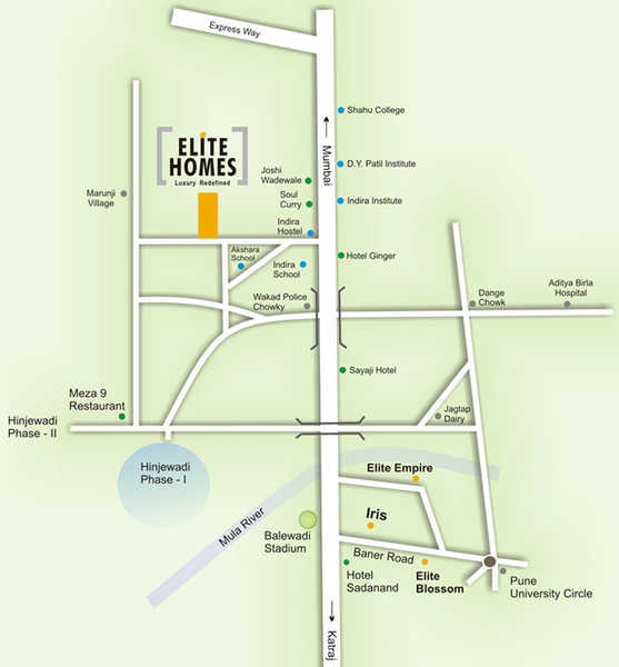 Shriaunsh Elite Homes Location Map