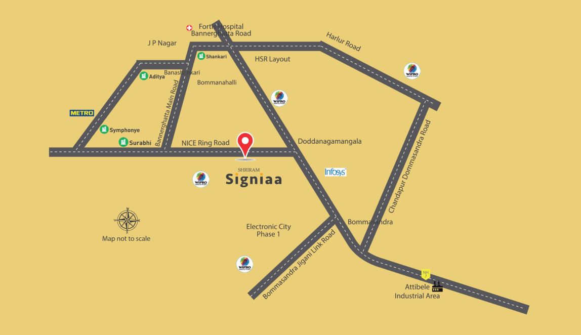 Shriram Signiaa Location Map