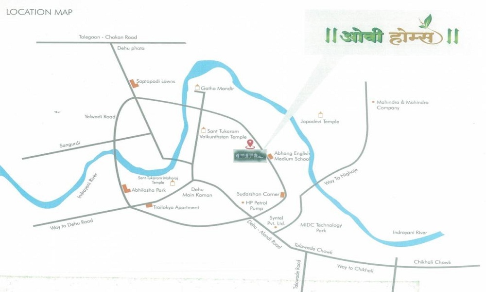 Shubharambh Ovi Homes Location Map