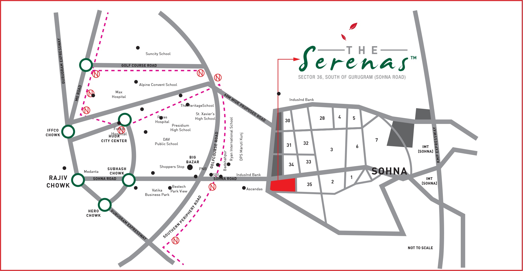 Signature The Serenas Location Map