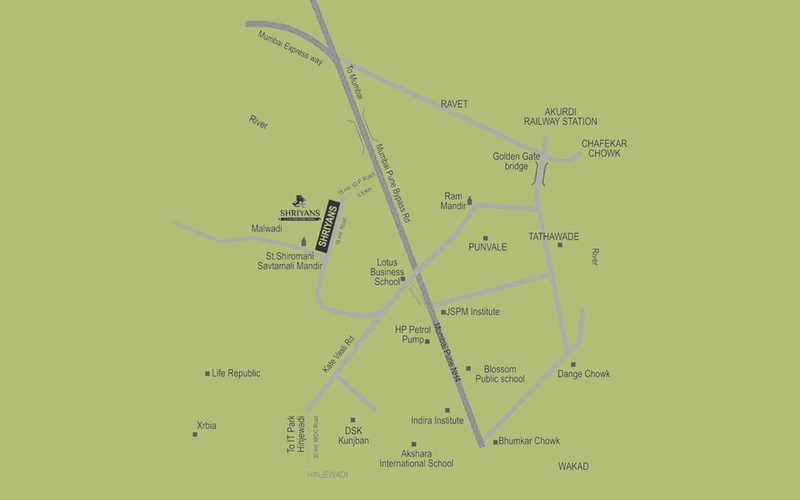 Silveroak Shriyans Location Map