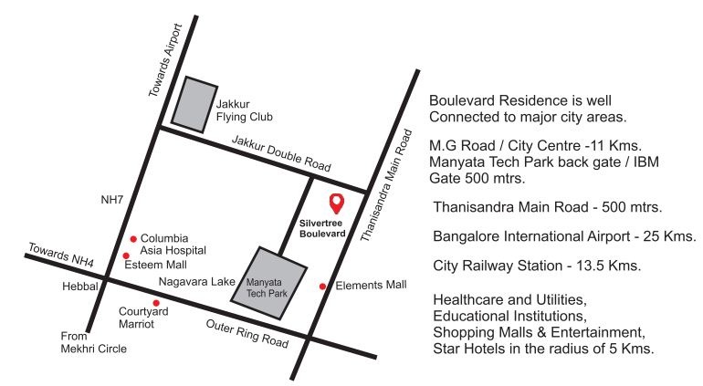 Silvertree Boulevard Residences Location Map