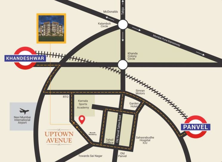 Simran Uptown Avenue Location Map