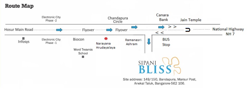 Sipani Bliss 2 Location Map