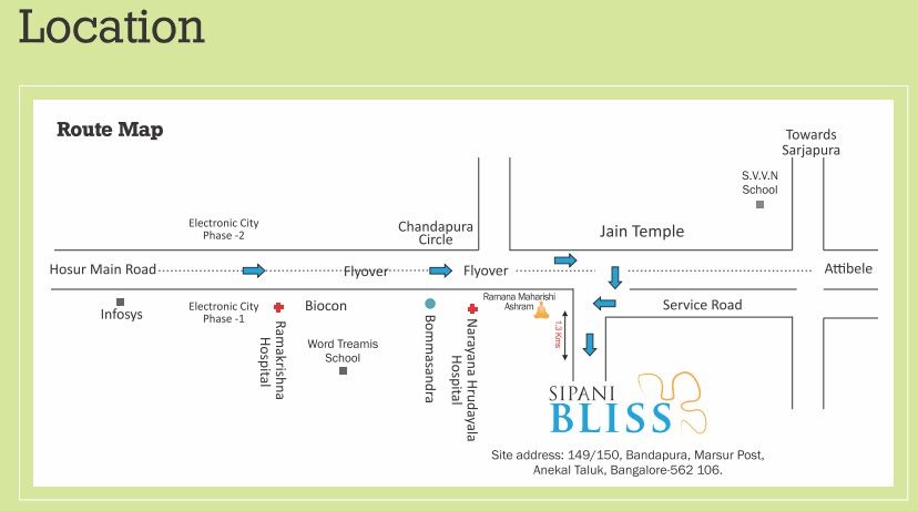Sipani Bliss Location Map