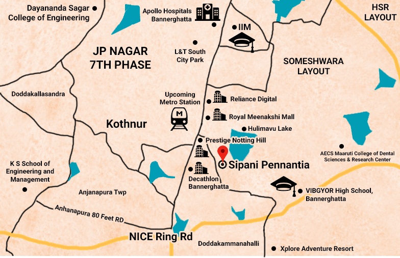 Sipani Pennantia Location Map