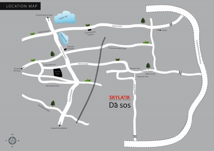Skylark Dasos Location Map