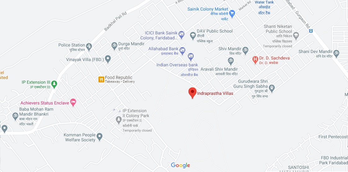 Slf Indraprastha Villas Location Map