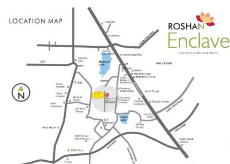 Slv Roshan Enclave Location Map