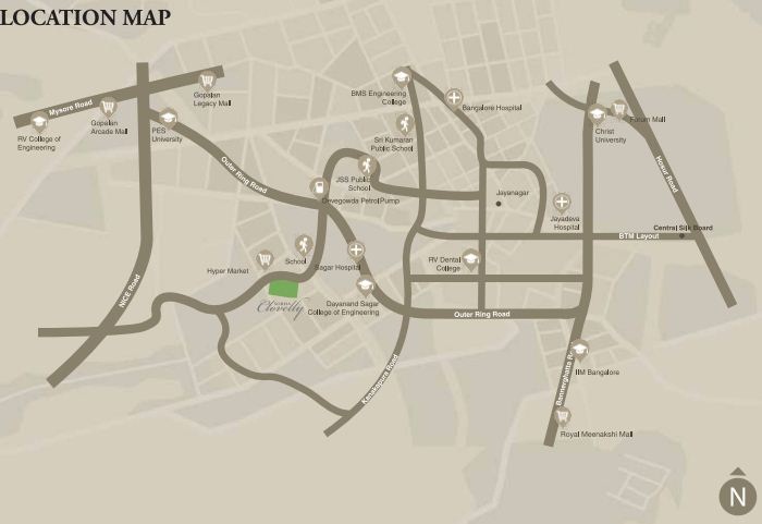 Sobha Clovelly Location Map