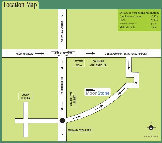 Sobha Moonstone Location Map | Dasarahalli, Bangalore