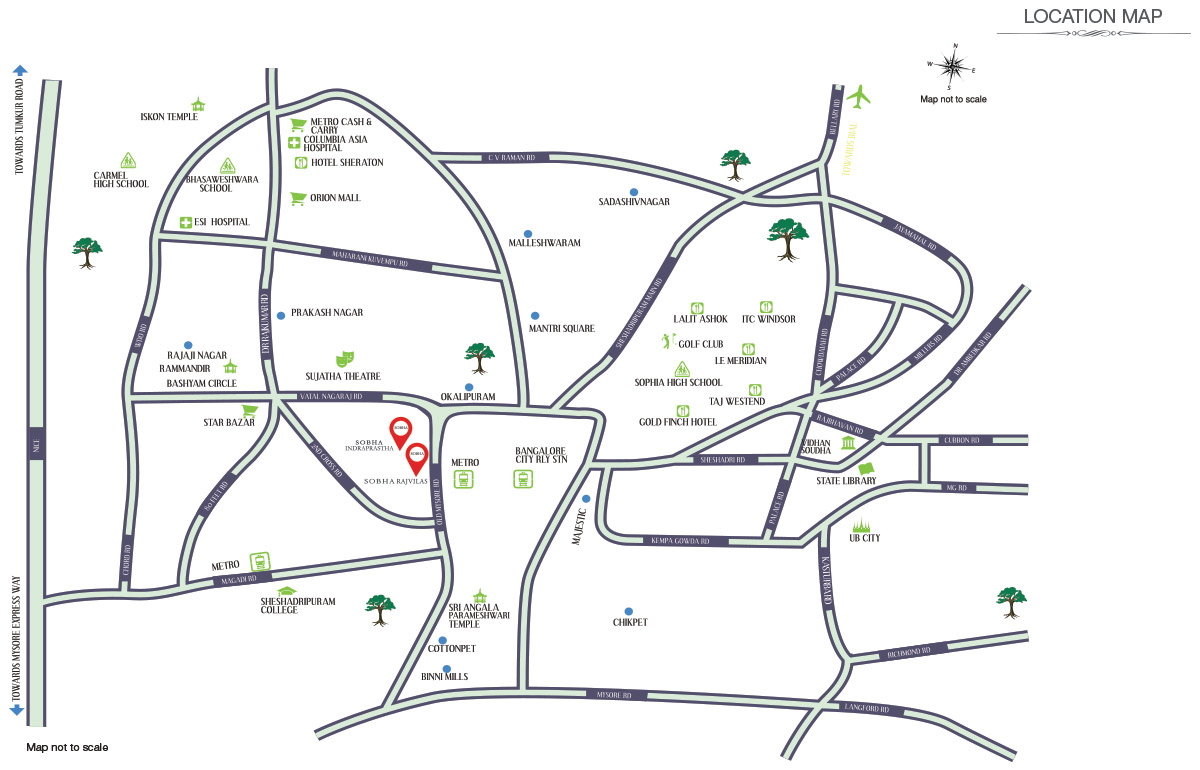 Sobha Rajvilas Location Map