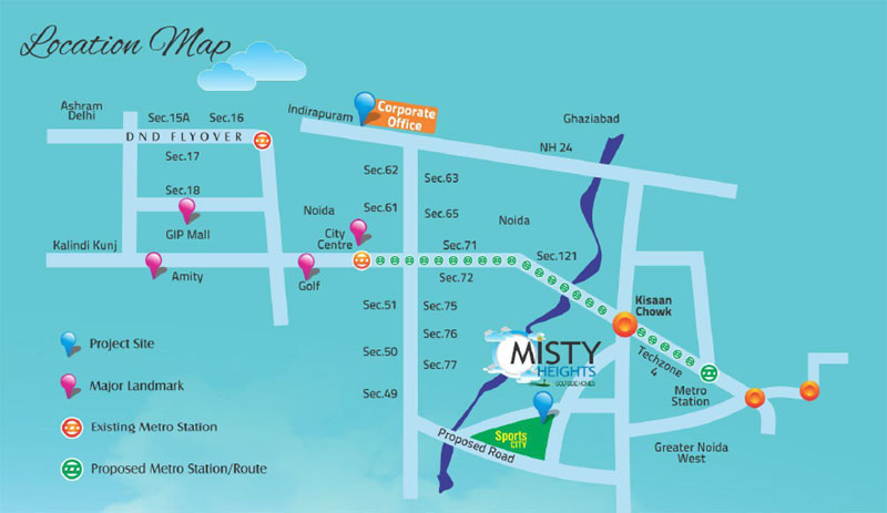 Soho Misty Heights Location Map